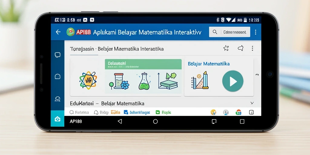 Antarmuka interaktif aplikasi Belajar Matematika yang menarik.