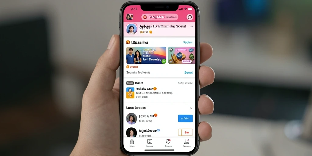 Antarmuka IDAGAME yang dinamis untuk pengalaman Live Streaming maksimal.