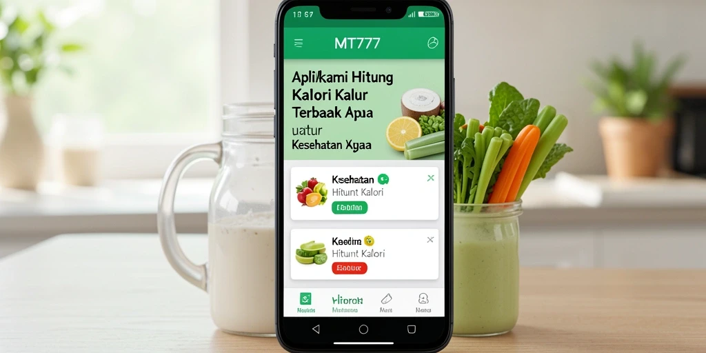 Antarmuka aplikasi MT777 untuk menghitung kalori dengan mudah.