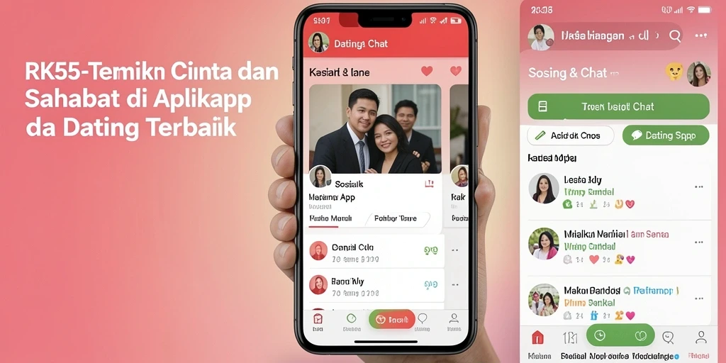 Screenshot utama RK55 menampilkan antarmuka yang mudah digunakan untuk berkencan.