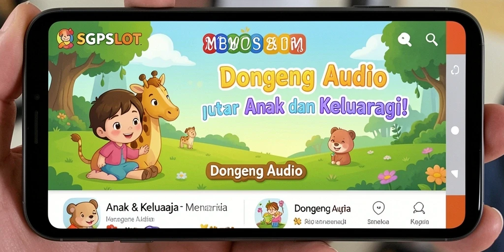 Tampilan aplikasi SGPSLOT dengan antarmuka yang menarik dan ramah anak.